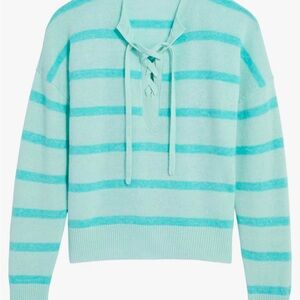 Vineyard Vines Linen Cashmere Lace-Up Crew Sweater